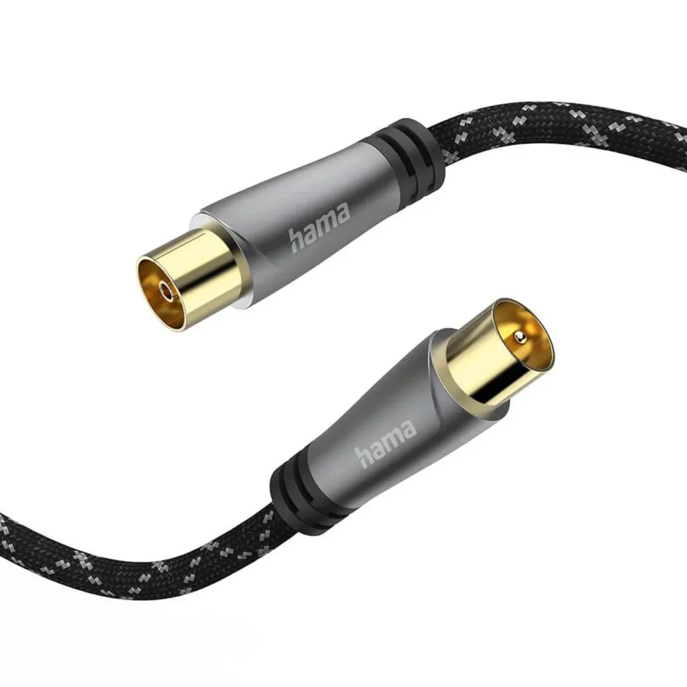 Hama Antennkabel med quad-skärmning 120 dB 3 m