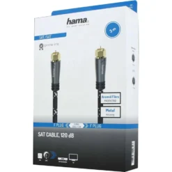Hama SAT-antennkabel med F-kontakt 120 dB 3 m