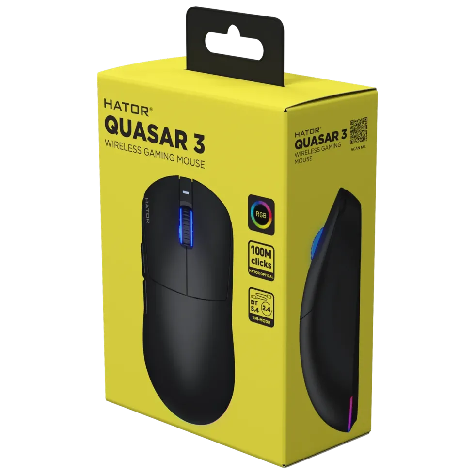 Hator Quasar 3 Wireless trådlös gamingmus
