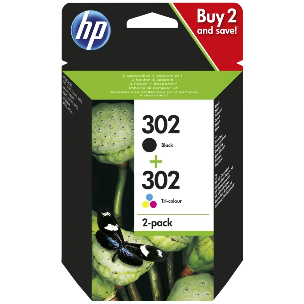 HP 302 Bläckpatroner 2-pack