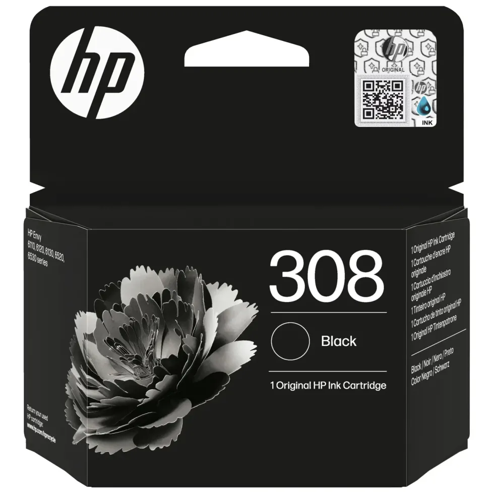 HP 308 Svart bläckpatron