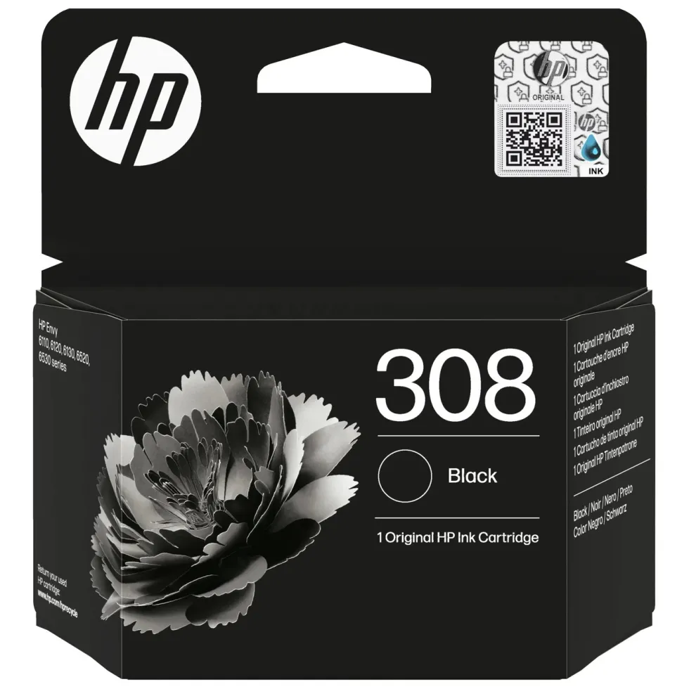 HP 308 Svart bläckpatron