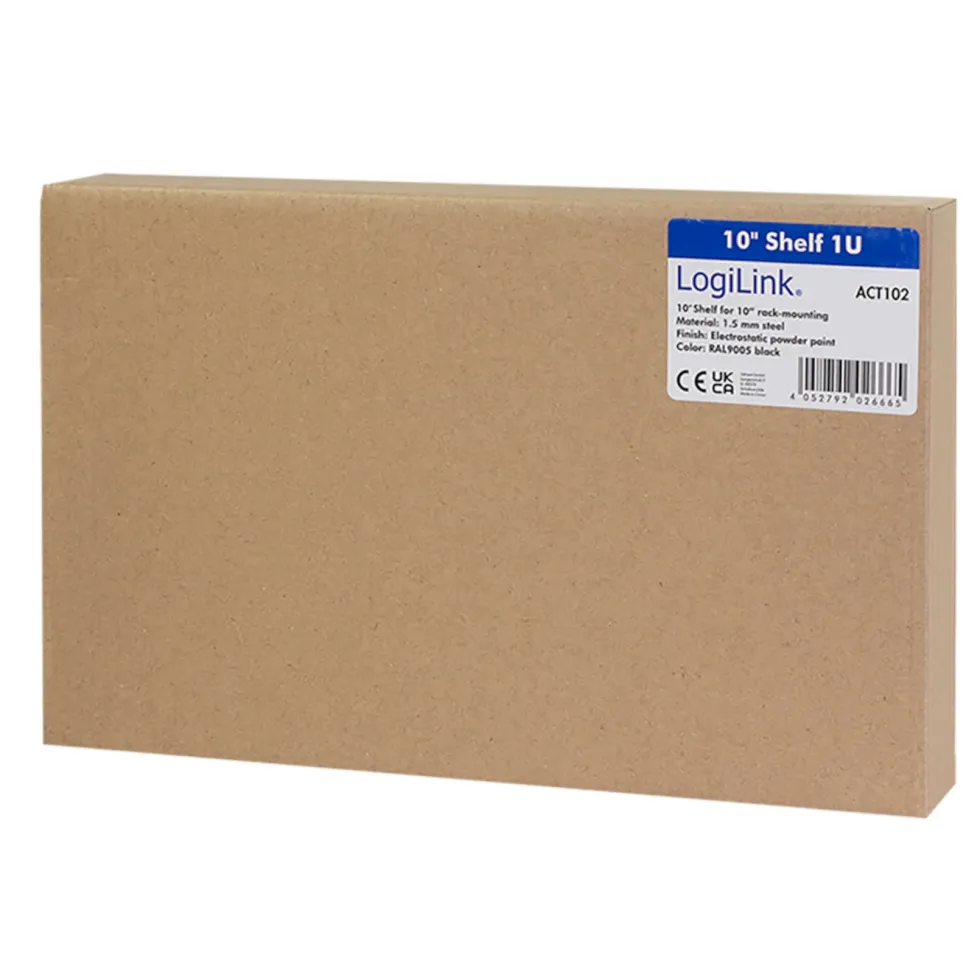 10"-hylla Svart 1U