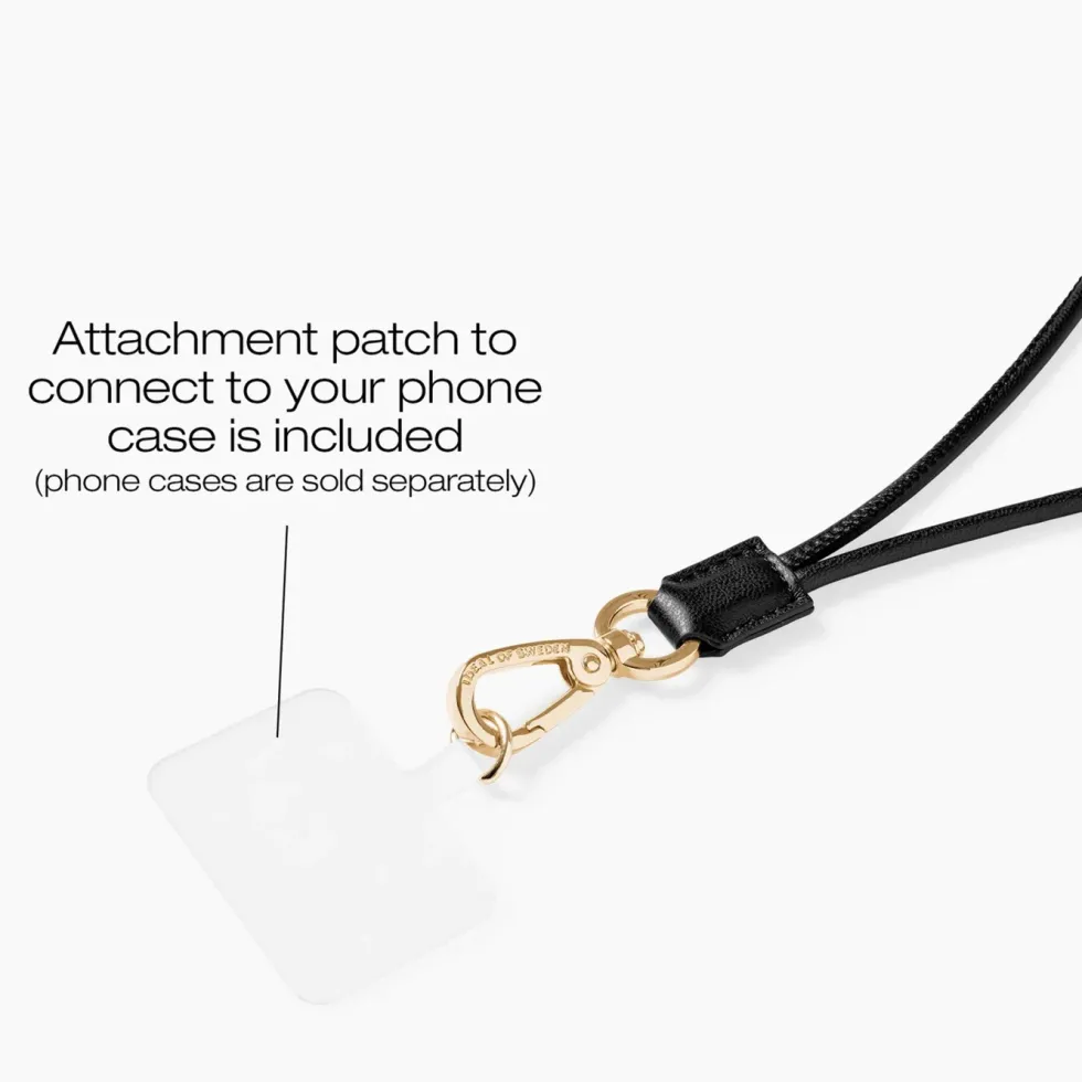 IDEAL OF SWEDEN Vegan Leather Phone Strap Svart