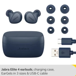 Jabra Elite 4 Trådlösa hörlurar Navy