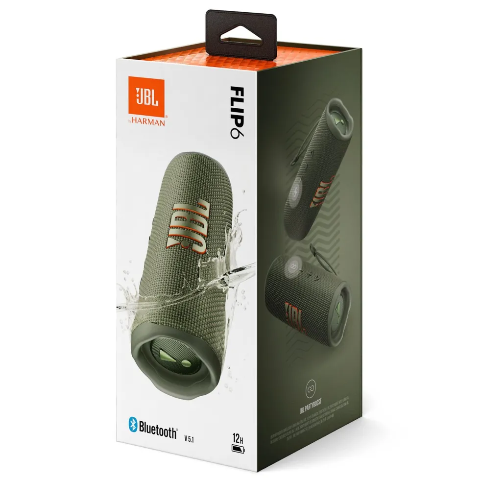 JBL Flip 6 Portabel trådlös högtalare Grön