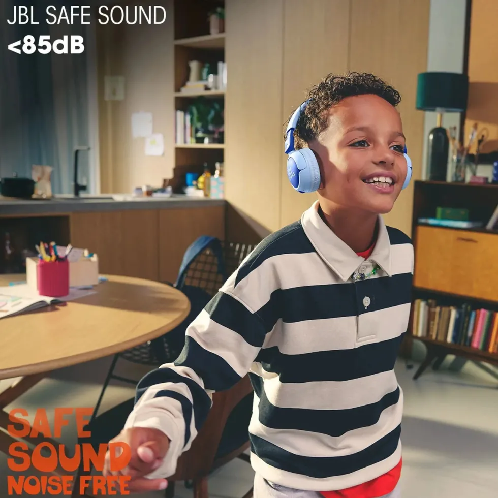 JBL JR320BT Trådlösa hörlurar med volymbegränsning Blå