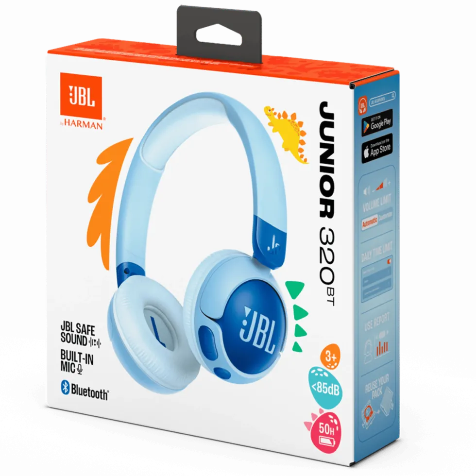JBL JR320BT Trådlösa hörlurar med volymbegränsning Blå