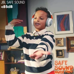 JBL JR470NC Trådlösa hörlurar med volymbegränsning och ANC Rosa