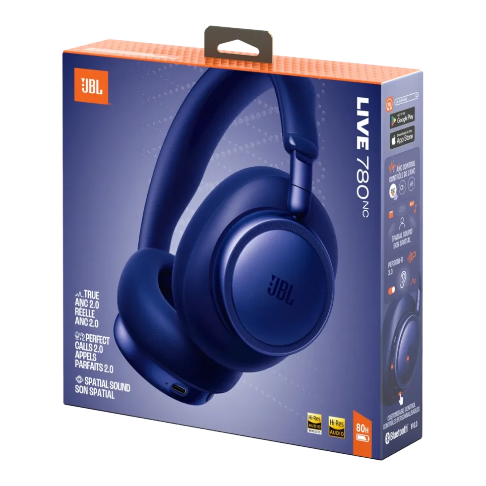 JBL Live 780NC over-ear-hörlurar med brusreducering Blå