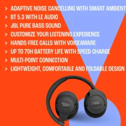 JBL Tune 770NC Trådlösa hörlurar Vit