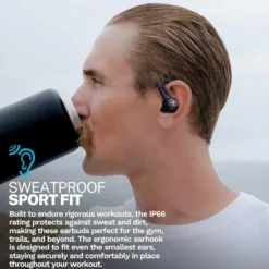 JLab Epic Sport 3 sporthörlurar med brusreducering Svart