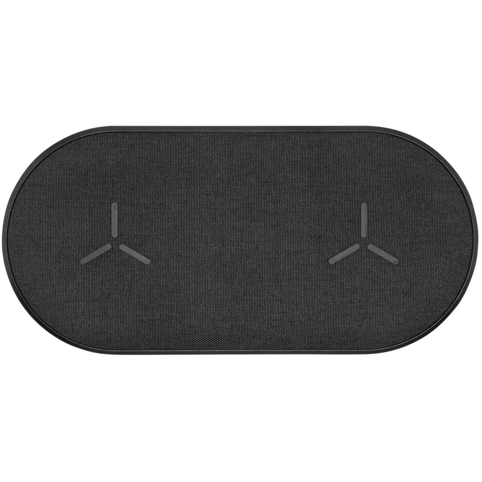 Linocell Dubbel Trådlös QI-snabbladdare 2x 15 W Svart