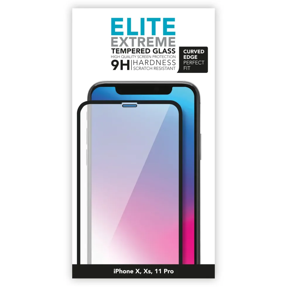 Linocell Elite Extreme Curved Skärmskydd för iPhone X, Xs och 11 Pro