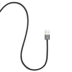 Linocell Flätad USB-A- till Lightning-kabel Svart 0,5 m