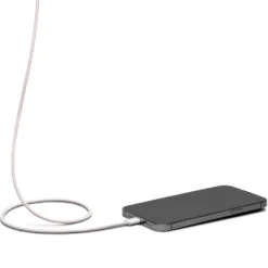 Linocell Flätad USB-A- till Lightning-kabel Rosa 1 m