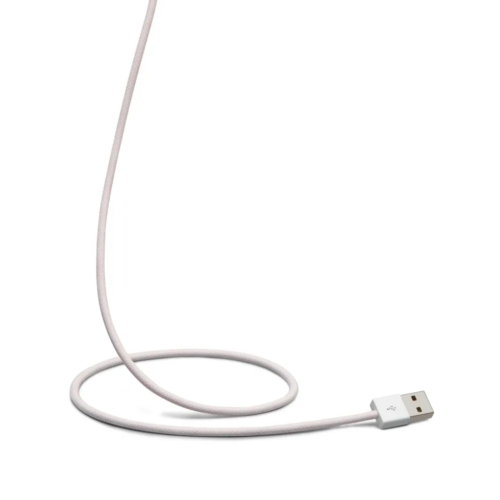 Linocell Flätad USB-A- till USB-C-kabel Rosa 0,5 m