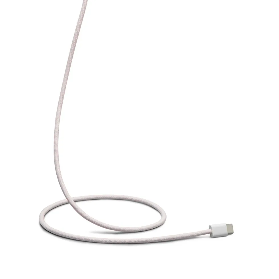 Linocell Flätad USB-A- till USB-C-kabel Rosa 0,5 m