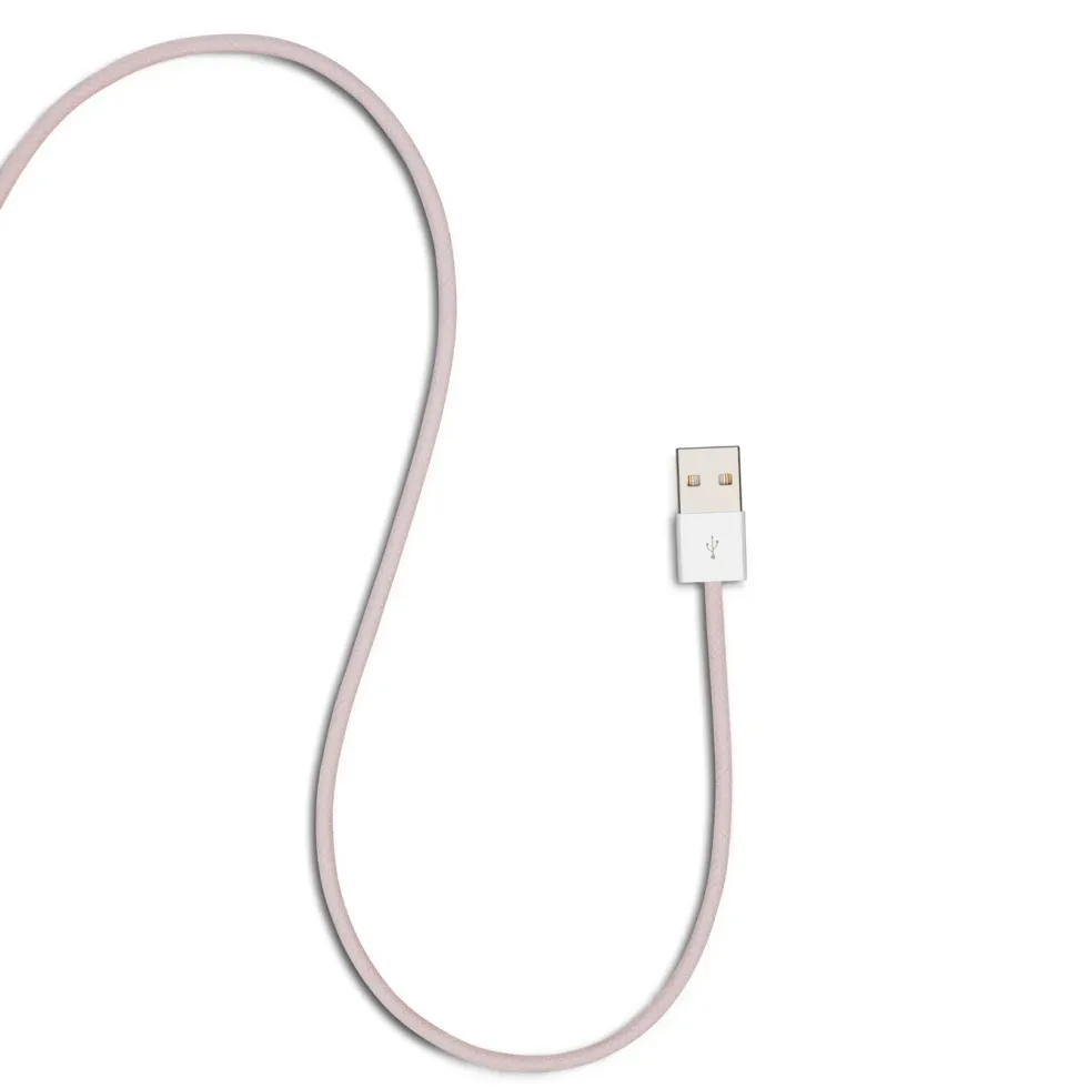 Linocell Flätad USB-A- till USB-C-kabel Rosa 0,5 m