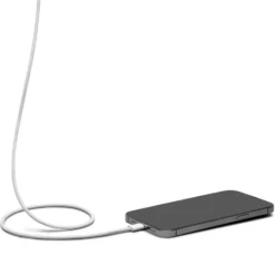 Linocell Flätad USB-A- till USB-C-kabel Vit 2 m