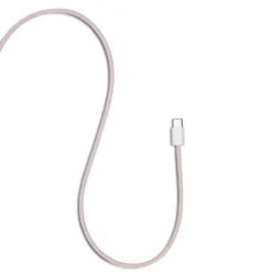 Linocell Flätad USB-A- till USB-C-kabel Rosa 2 m