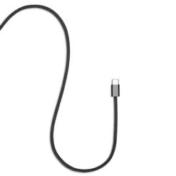 Linocell Flätad USB-C- till Lightning-kabel Svart 1 m