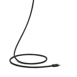 Linocell Flätad USB-C- till Lightning-kabel Svart 2 m