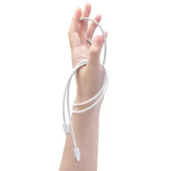 Linocell Flätad USB-C- till Lightning-kabel Vit 0,5 m