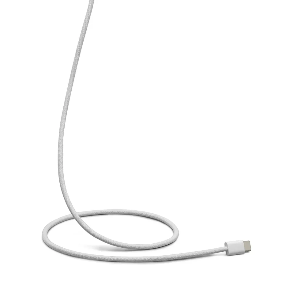 Linocell Flätad USB-C- till Lightning-kabel Vit 0,5 m