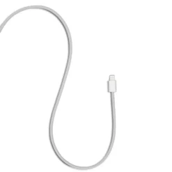 Linocell Flätad USB-C- till Lightning-kabel Vit 0,5 m