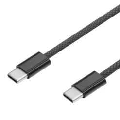 Linocell Flätad USB-C- till USB-C-kabel 240 W Svart 1m