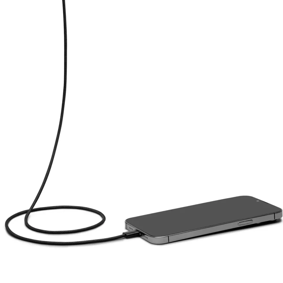 Linocell Flätad USB-C- till USB-C-kabel 60W Svart 0,5 m