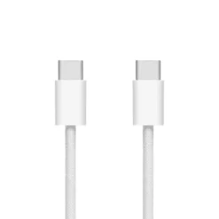 Linocell Flätad USB-C- till USB-C-kabel 240 W Vit 2m
