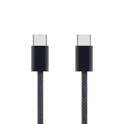 Linocell Flätad USB-C- till USB-C-kabel 240 W Svart 2m