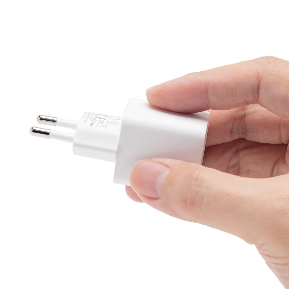 Linocell GaN snabbladdare 35 W PD med 2 USB-C-portar Vit