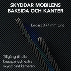 Linocell Premium Kevlar Tåligt skal för iPhone 12 Mini Svart