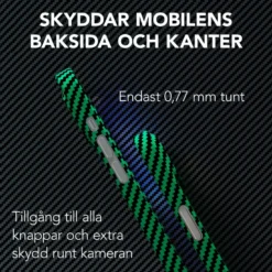 Linocell Premium Kevlar Tåligt skal för iPhone 13 Grön