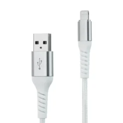 Linocell Premium Kevlar USB-A till Lightning-kabel 1 m Vit