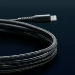 Linocell Premium Kevlar USB-A till Lightning-kabel 1 m Svart