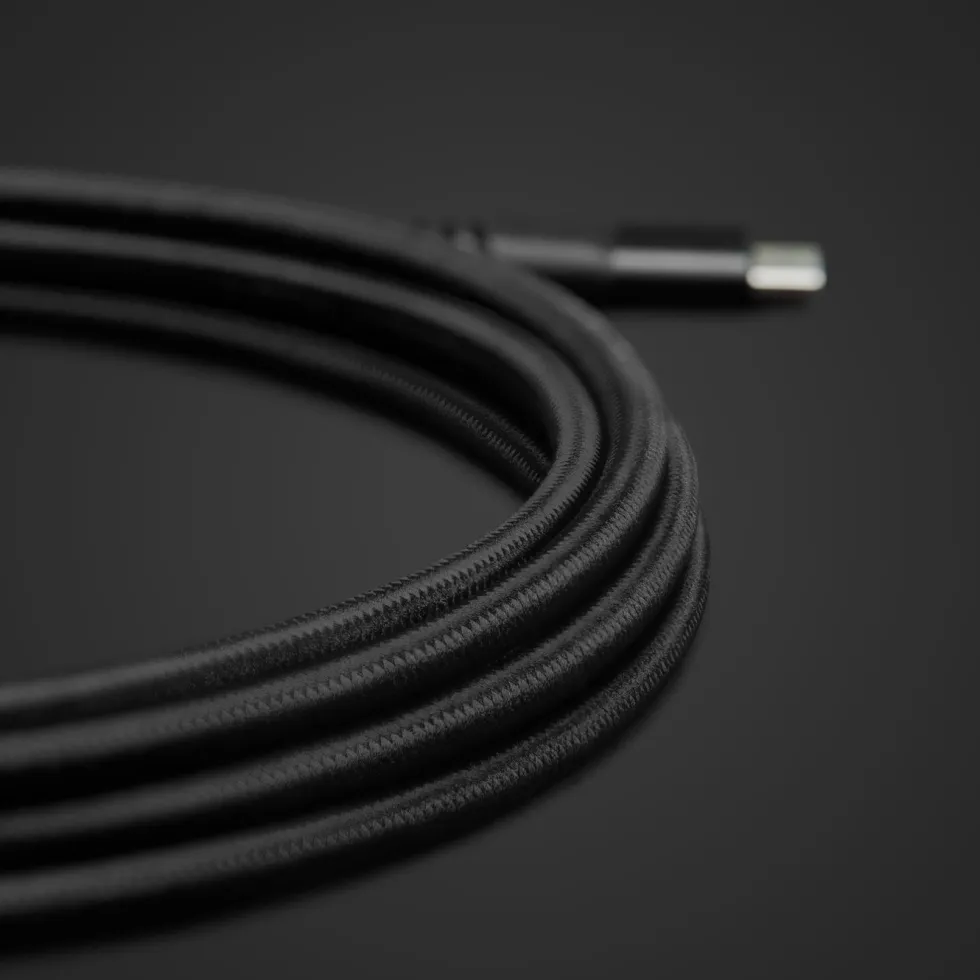 Linocell Premium Kevlar USB-C 3.2-kabel Svart 3 m