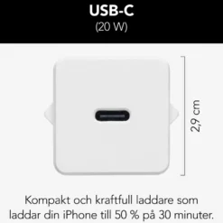 Linocell USB-C-laddare med PD 20 W Vit