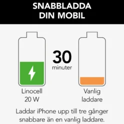 Linocell USB-C-laddare med PD 20 W Vit