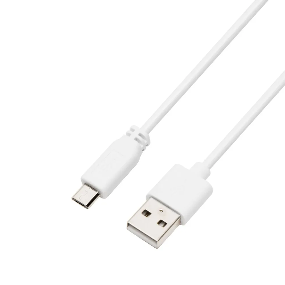 Linocell USB-laddare med Micro-USB-kabel 2,4 A Vit
