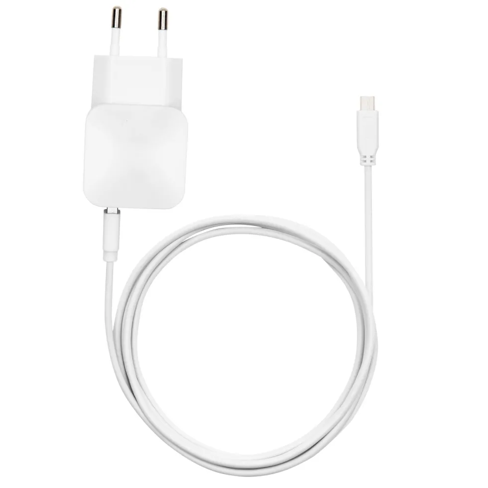 Linocell USB-laddare med Micro-USB-kabel 2,4 A Vit