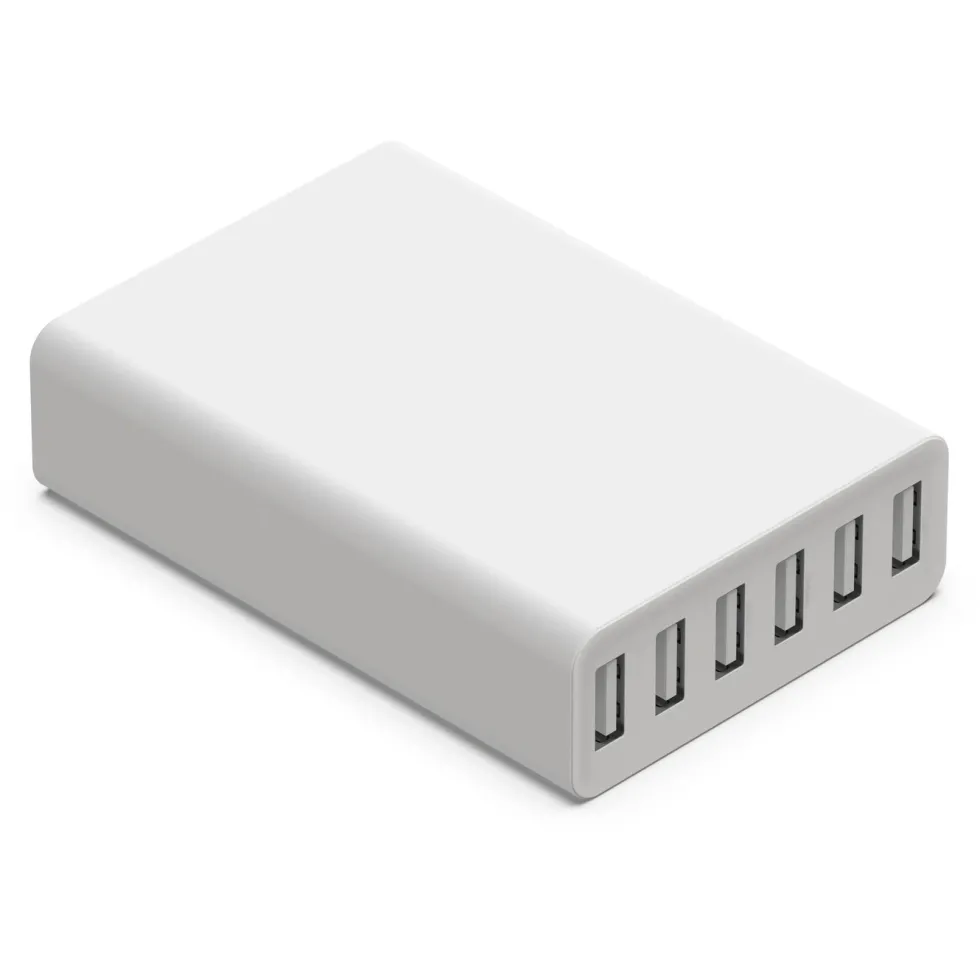 Linocell USB-laddstation 6 portar Vit
