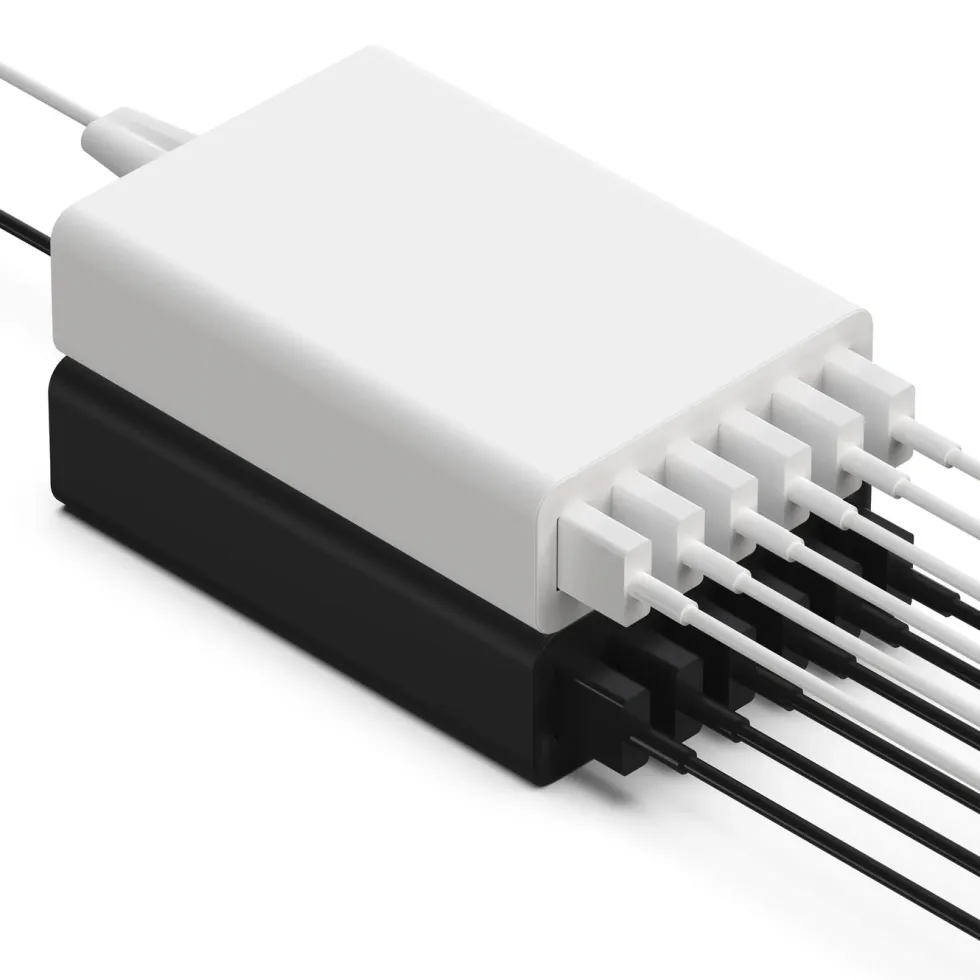 Linocell USB-laddstation 6 portar Vit