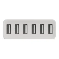 Linocell USB-laddstation 6 portar Vit