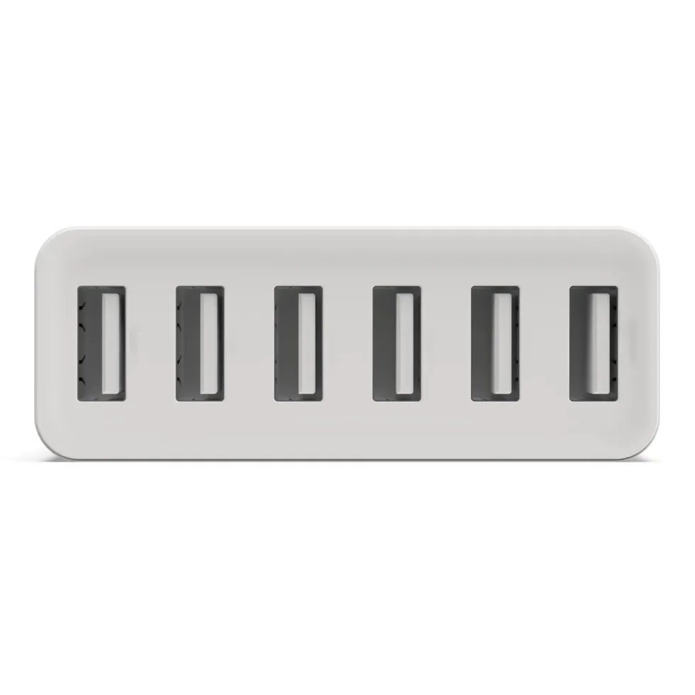 Linocell USB-laddstation 6 portar Vit