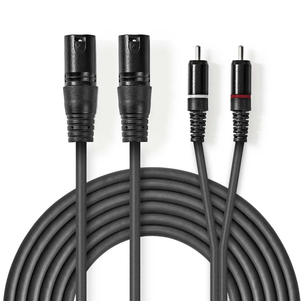 Ljudkabel 2x XLR till 2x RCA