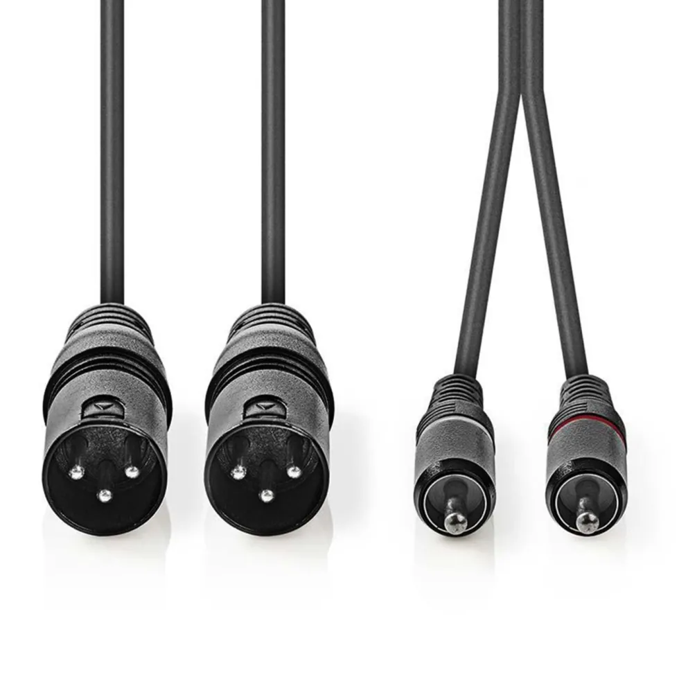 Ljudkabel 2x XLR till 2x RCA